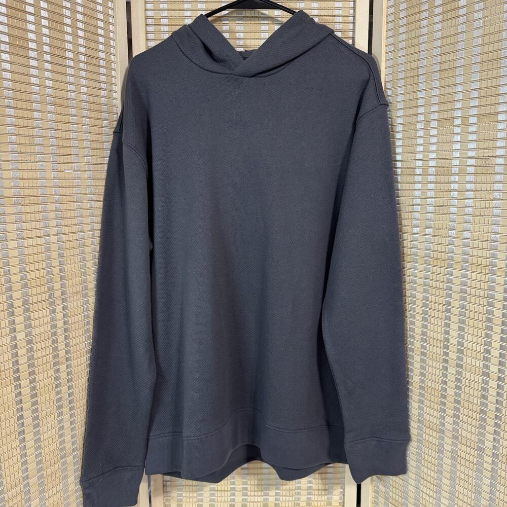 GAP Textured Hoodie Men's Medium Gray Lightweight Pullover